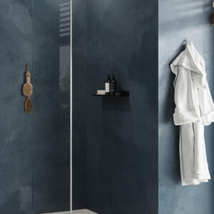 Kudos Ultimate 300mm Fold Away Deflector Panel - 8mm - Left Hand - Brushed Gold