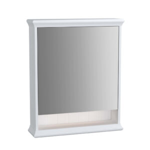 VitrA Valarte 65cm Mirror Cabinet - Left Hand With LED Lighting - Matt White