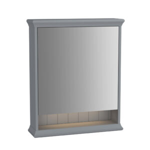 VitrA Valarte 65cm Mirror Cabinet - Left Hand With LED Lighting - Matt Grey