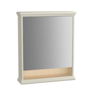 VitrA Valarte 65cm Mirror Cabinet - Left Hand With LED Lighting - Matt Ivory