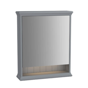 VitrA Valarte 65cm Mirror Cabinet - Right Hand With LED Lighting - Matt Grey