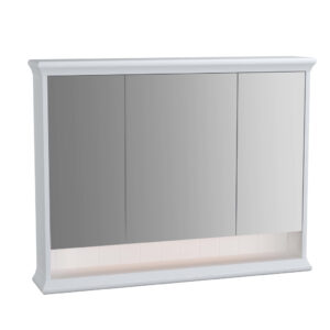 VitrA Valarte 100cm Mirror Cabinet With LED Lighting - Matt White