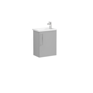 VitrA Root Flat Compact 1 Door Wall Hung Unit 450mm - Matt Rock Grey