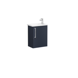 VitrA Root Flat Compact 1 Door Wall Hung Unit 450mm - Matt Dark Blue