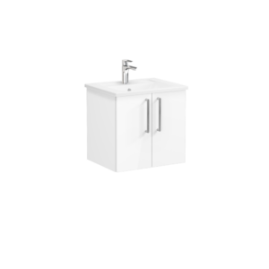 VitrA Root Flat 2 Door Wall Hung Unit 600mm - Gloss White