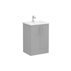 VitrA Root Flat 2 Door Floor Standing Unit 600mm - Matt Rock Grey