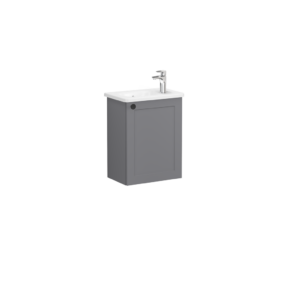 VitrA Root Classic Compact 1 Door Wall Hung Unit 450mm - Matt Dark Grey
