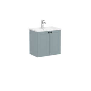 VitrA Root Classic Compact 2 Door Wall Hung Unit 600mm - Matt Fjord Green