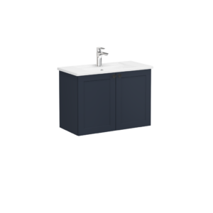 VitrA Root Classic Compact 2 Door Wall Hung Unit 800mm - Matt Dark Blue