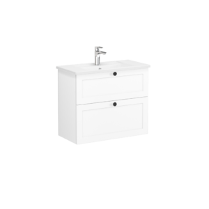 VitrA Root Classic Compact 2 Drawer Wall Hung Unit 800mm - Matt White