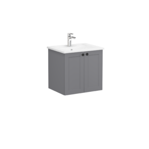 VitrA Root Classic 2 Door Wall Hung Unit 600mm - Matt Grey