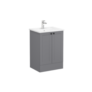 VitrA Root Classic 2 Door Floor Standing Unit 600mm - Matt Dark Grey