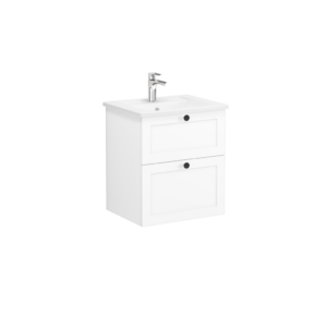 VitrA Root Classic 2 Drawer Wall Hung Unit 600mm - Matt White
