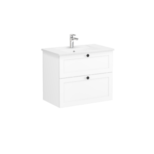 VitrA Root Classic 2 Drawer Wall Hung Unit 800mm - Matt White