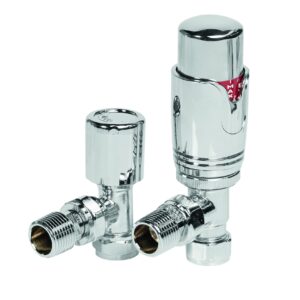 Thermostatic Angled Radiator Valve Pack - Chrome (pair) By The Tunbridge Wells Brassware Co.