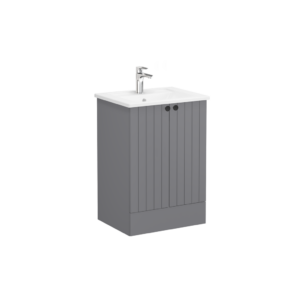 VitrA Root Groove 2 Door Floor Standing Unit 600mm - Matt Grey