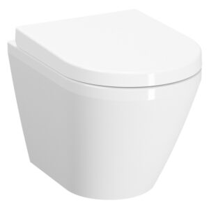 VitrA Integra Wall Hung Rimless Pan - Short projection, with Hidden Fixation - White