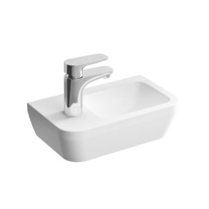VitrA Integra 370mm Compact Washbasin Left Hand Single Tap Hole - White