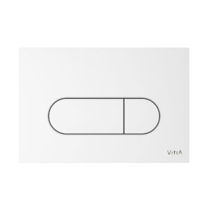 740-2200 Loop Round Dual Flush Plate in Gloss White
