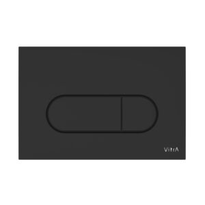 740-2211 Loop Round Dual Flush Plate in Matt Black