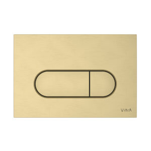 740-2225 Loop Round Dual Flush Plate in Brushed Gold