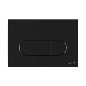 740-2250 Loop Round Dual Flush Plate in Glossy Black