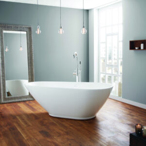 April Danby 1730 x 825mm Double Skinned Bath (inc. pre-fitted waste & chrome cover)
