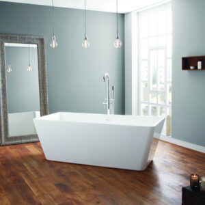 April Boston 1700 x 750mm Double Skinned Bath (inc. pre-fitted waste & chrome cover)