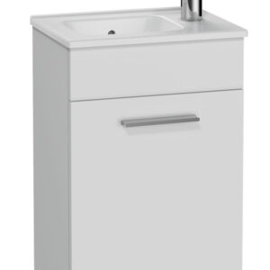 Artesan Amara 400mm Wall Hung Cloakroom Unit with Door incl. Basin - White Gloss