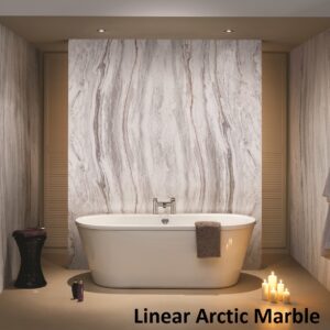 BB Nuance Acrylic Panels 2440 x 1220 x 4mm - Linear Arctic Marble
