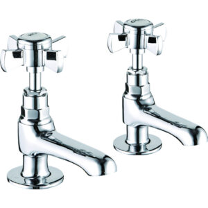 Niagara Bayswater Bath Pillar Taps - Chrome