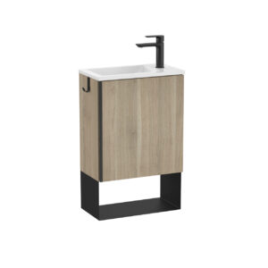 Roca Mini Pro 450 x 250mm Basin & Base Unit - Birch