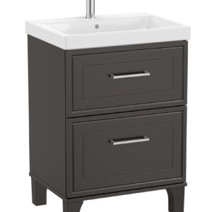 Roca Romea 600mm Vanity Unit Only - Matt Dark Grey