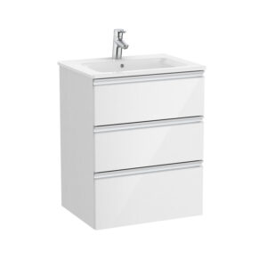 Roca The Gap Standard 550mm Vanity Unit 3 Drawer Only - Gloss White
