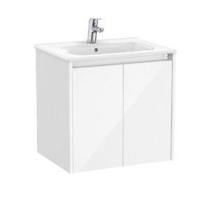 Roca Tenet 600 x 460mm Standard 2 Door Wall Hung Unit Only - Gloss White (excl. basin)