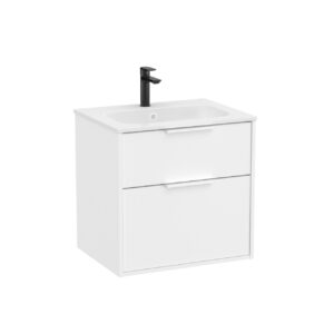 Roca Optica 600mm Vanity Unit 2 Drawer Only - Matt White