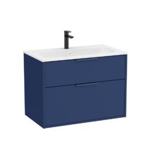Roca Optica 800mm Vanity Unit 2 Drawer Only - Steel Blue
