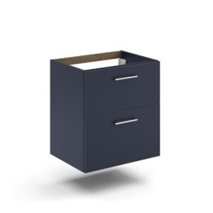 Ellis Novo 2 Drawer Vanity Unit 600 x 455 x 645mm - Indigo Blue (excl. basin)