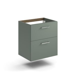 Ellis Novo 2 Drawer Vanity Unit 600 x 455 x 645mm - Reed Green (excl. basin)