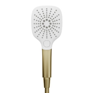 Elisa 109mm 3 Spray Soft Square Shower Head - Brushed Brass