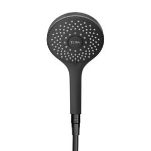 Elisa 130mm 3 Spray Vita Shower Head - Matt Black