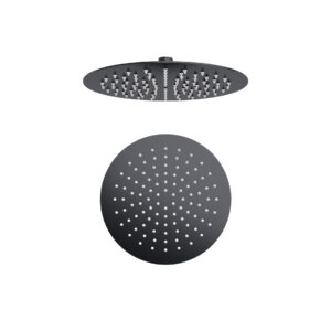 Elisa 250mm Round Fixed Head - Matt Black