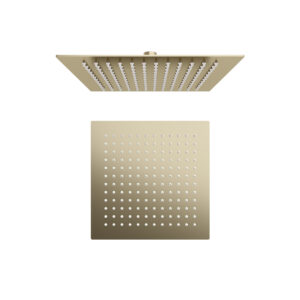 Elisa 250mm Square Fixed Head - Brushed Brass