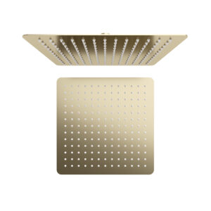 Elisa 300mm Square Fixed Head - Brushed Brass