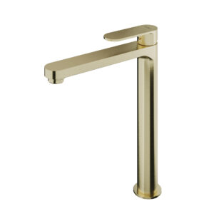 Elisa Antonella Tall Basin Mixer - Brushed Brass