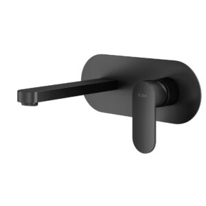 Elisa Antonella Wall Mounted Basin Mixer - Matt Black