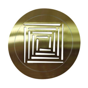 April Grid Style Shower Waste - 90mm - Brushed Brass