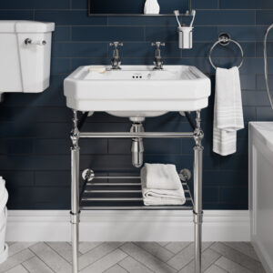 Burlington Edwardian Basin 560mm - 2 Tap Holes - White