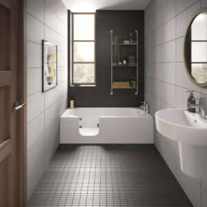 Cascade 1500 x 700mm Easy Access Walk In Left Hand Bath - White