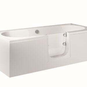Cascade 1700 x 750mm Double Ended Easy Access Walk In Right Hand Bath - White